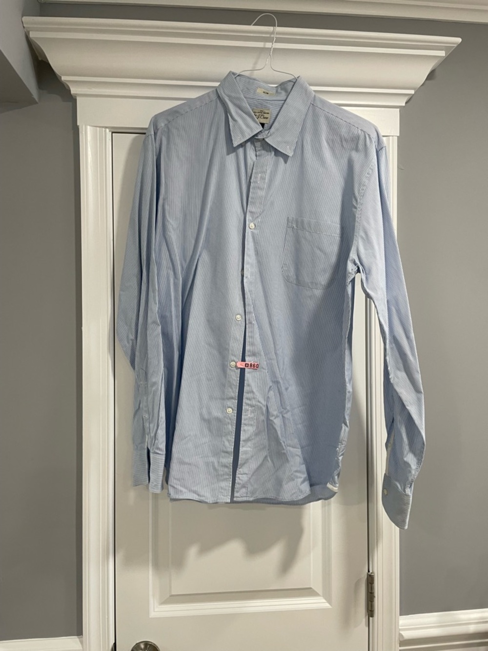 J. Crew Pale Blue Pinstripe Dress Shirt